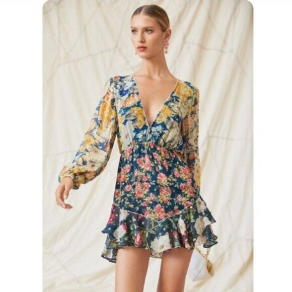 Hemant & Nandita Della Ruffle Mini Dress Great Condition - Med - Picture 2 of 15